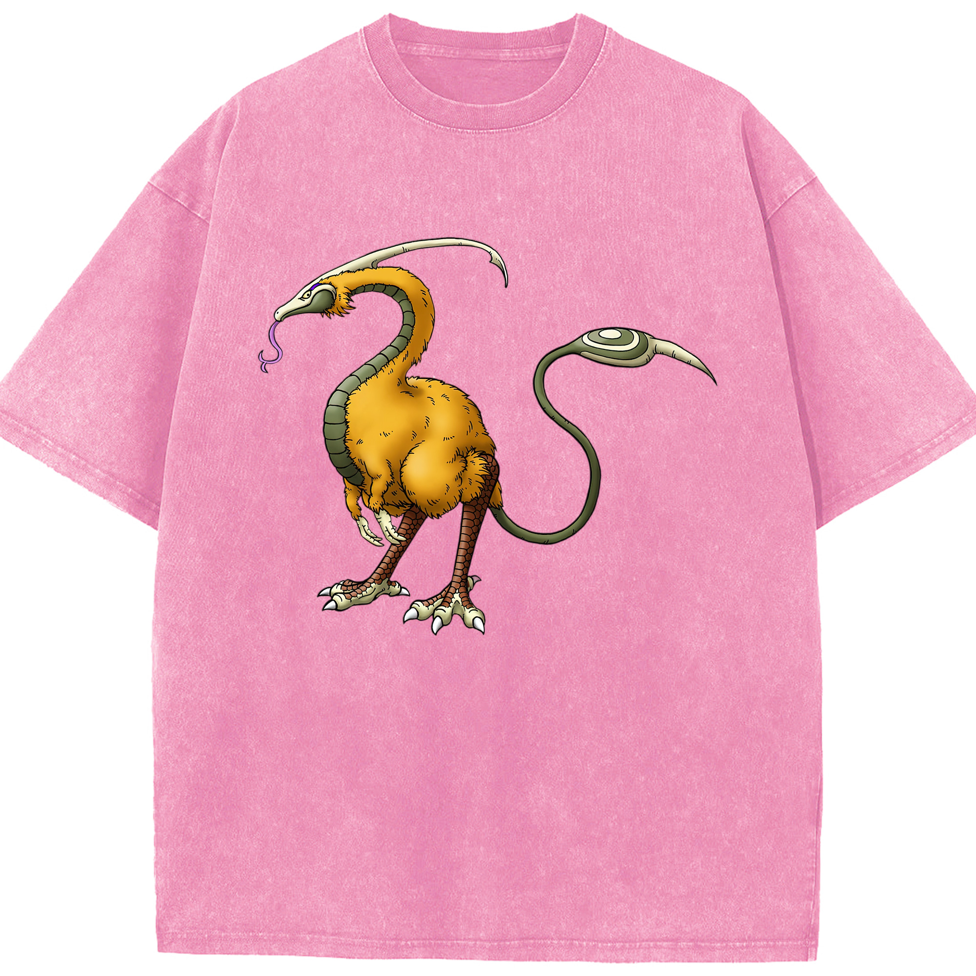 （画像用） ドラゴンクエスト Doragon Kuesuto Dragon Quest 綿100% ヴィンテージ風 半袖Tシャツ（フロントプリント）